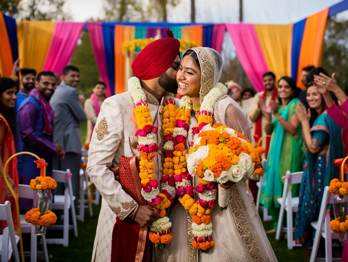 Cultural fusion wedding celebration